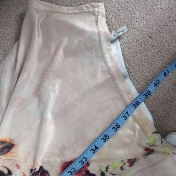 Vintage Lace Y2K Artsy Asymmetric Lagenlook Embellished Japanese Floral Dress L - Picture 5 of 7